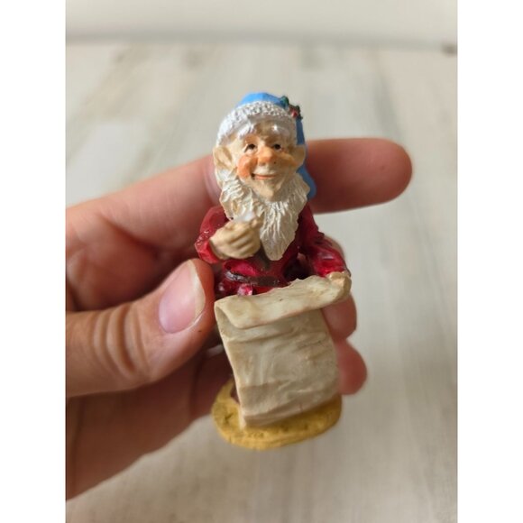 Vintage elf Santa list figurine statue village decor Xmas - Picture 6 of 8